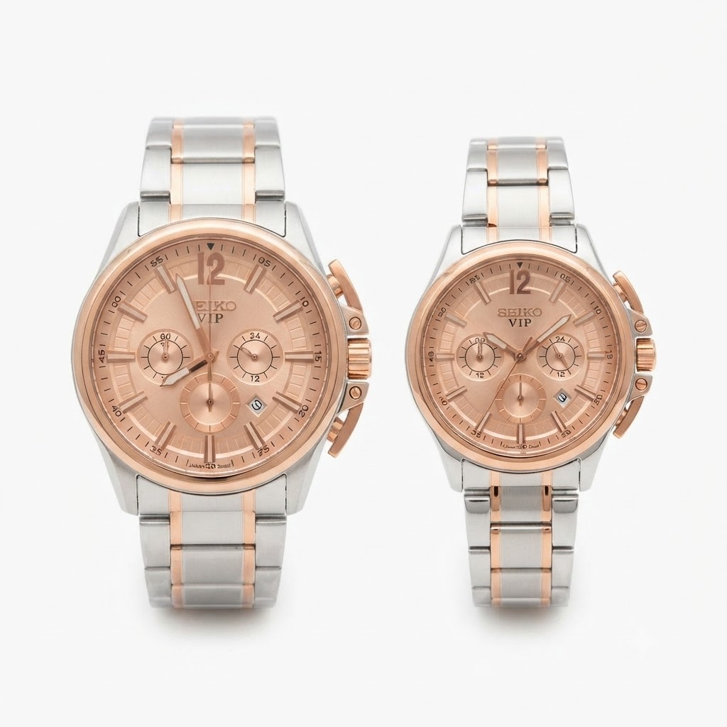 ساعت مچی ست استیل سه موتور فعال SEIKO